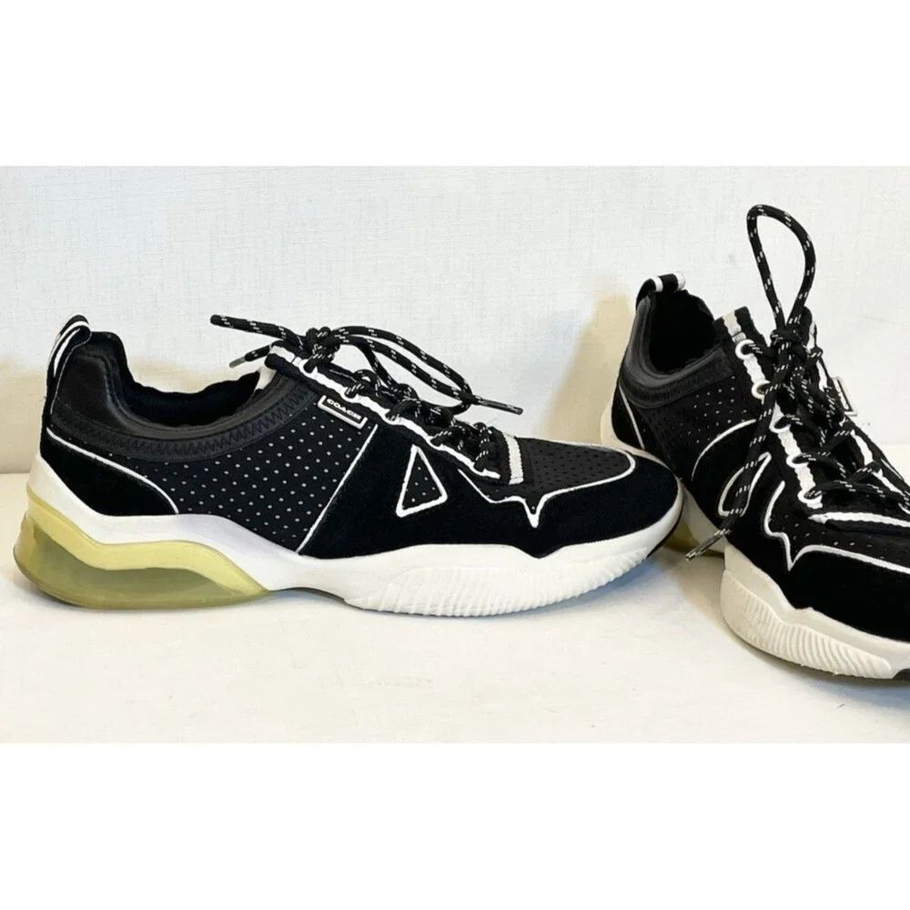 Coach Citysole Runner Women’s Size 10 B Black White Sneakers Shoes Lace Up - Picture 2 of 12
